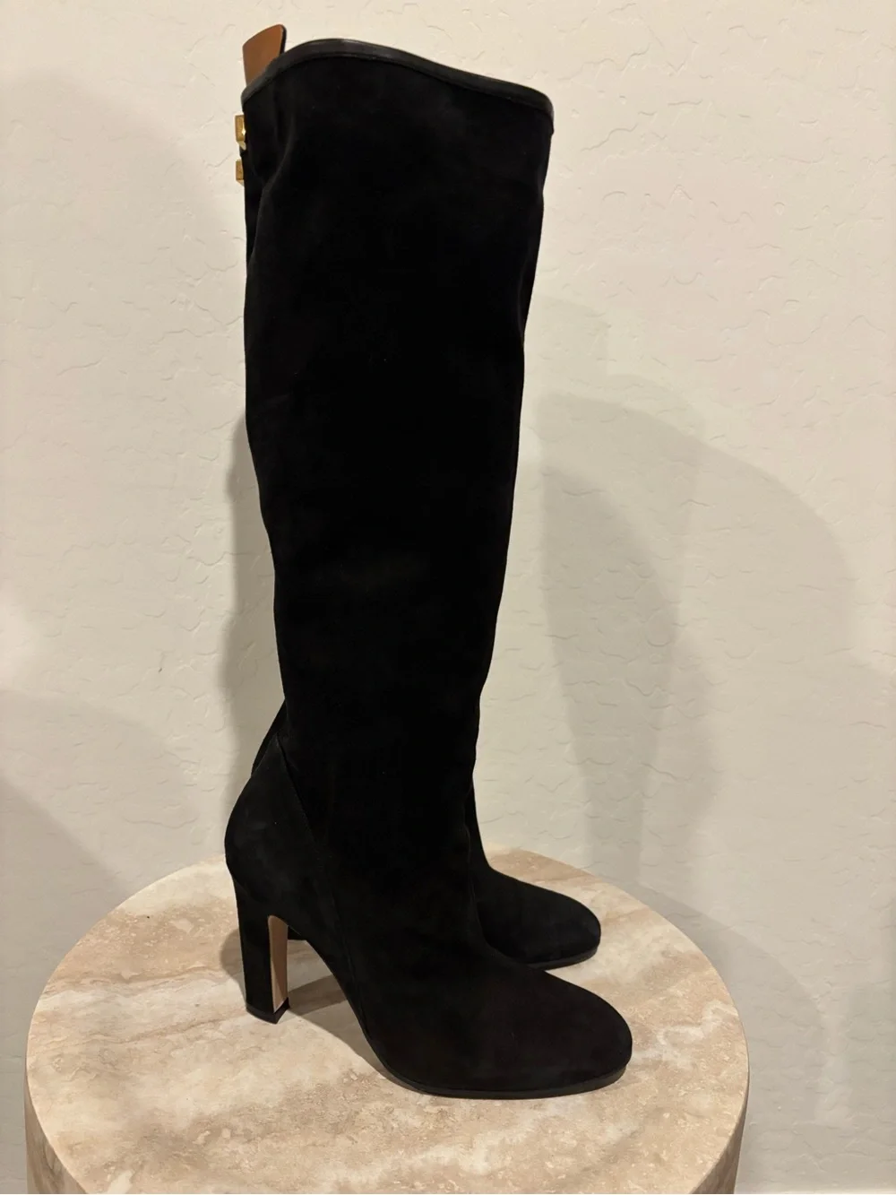 Stuart Weitzman Charlie Women’s Black Knee-High Suede Boots